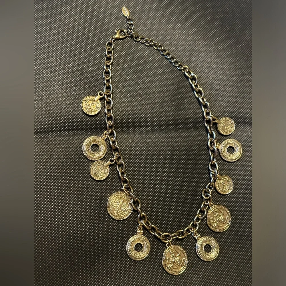 COPY - ZARA Women Gold Tone Charm Necklace - Picture 13 of 15